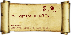 Pellegrini Milán névjegykártya